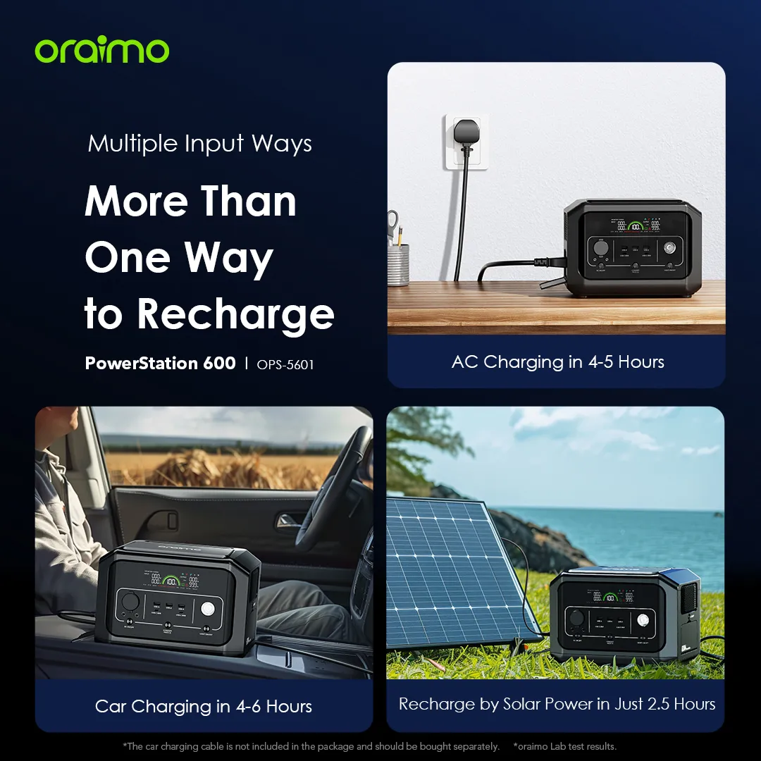 oraimo Powerstation 600 600W Portable Power Station OPS-5601 oraimo Powerstation 600 600W Portable Power Station ops 5601U 5
