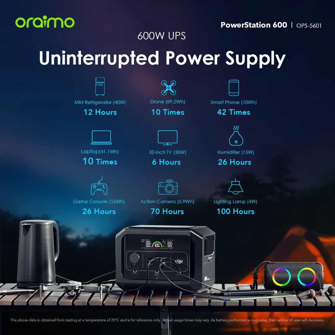 oraimo Powerstation 600 600W Portable Power Station OPS-5601 oraimo Powerstation 600 600W Portable Power Station ops 5601U 6