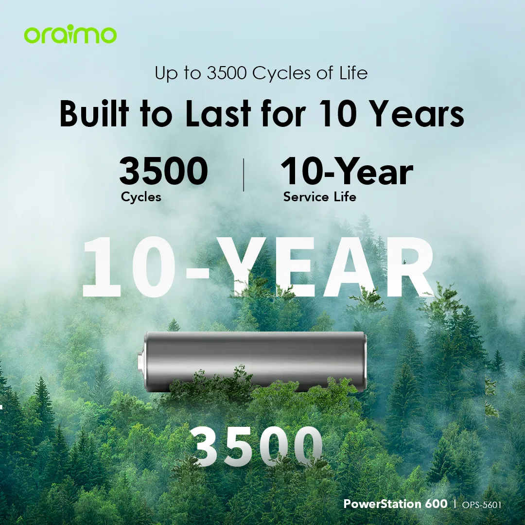 oraimo Powerstation 600 600W Portable Power Station OPS-5601 oraimo Powerstation 600 600W Portable Power Station ops 5601U 8