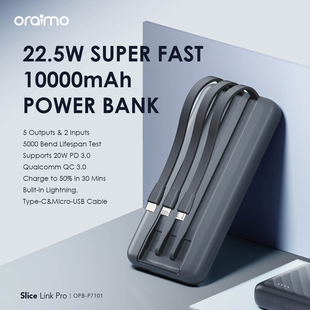 oraimo Slice Link Pro 10000mAh 22.5W Power Bank OPB-P7101 oraimo Slice Link Pro 10000mAh 22.5W Power Bank opb p7101 1