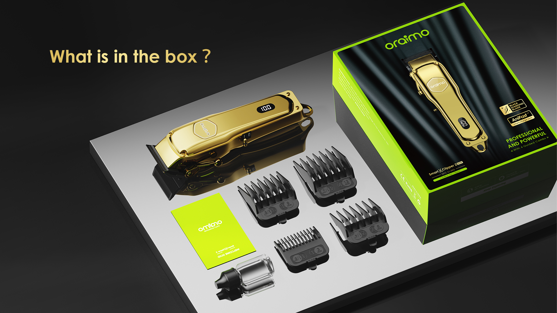 oraimo Smart Clipper 2 Gold Professional Hair Clipper opc cl30g 2