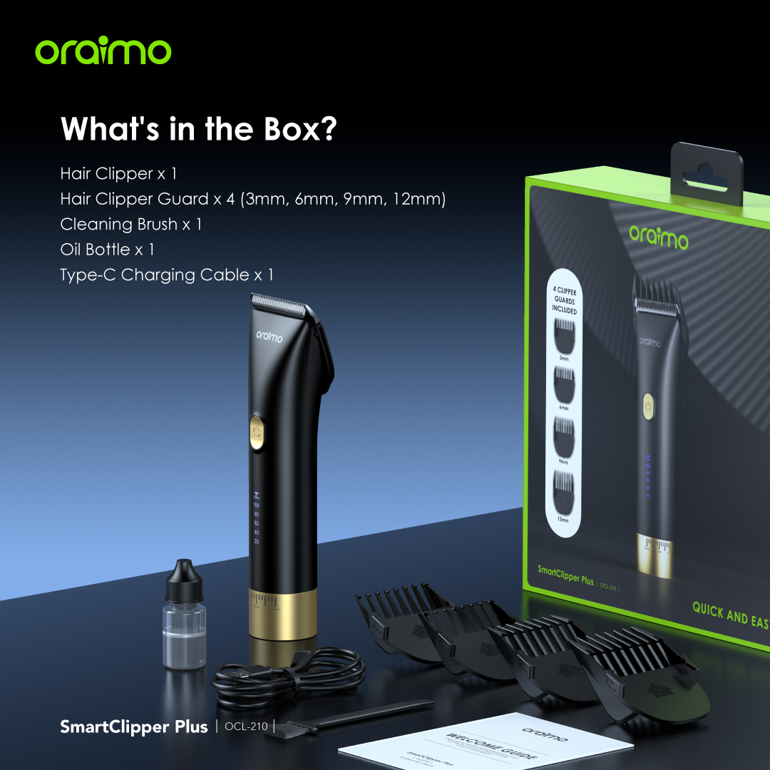 oraimo Smart Clipper Plus Cordless Hair Clipper OCL-210 oraimo Smart Clipper Plus Cordless Hair Clipper ocl 210 2