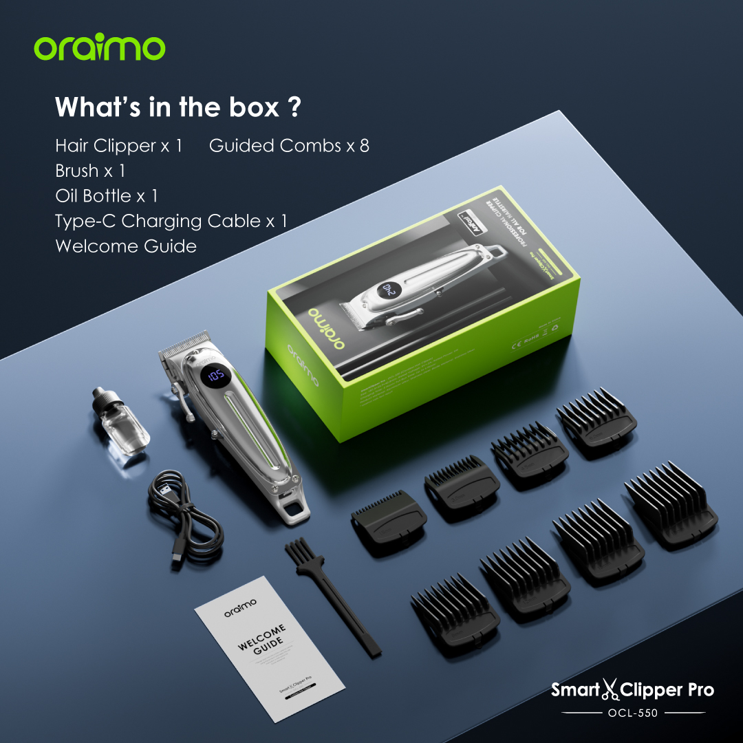 oraimo Smart Clipper Pro Professional Hair Clipper OCL-550 oraimo Smart Clipper Pro Professional Hair Clipper ocl 550t 2