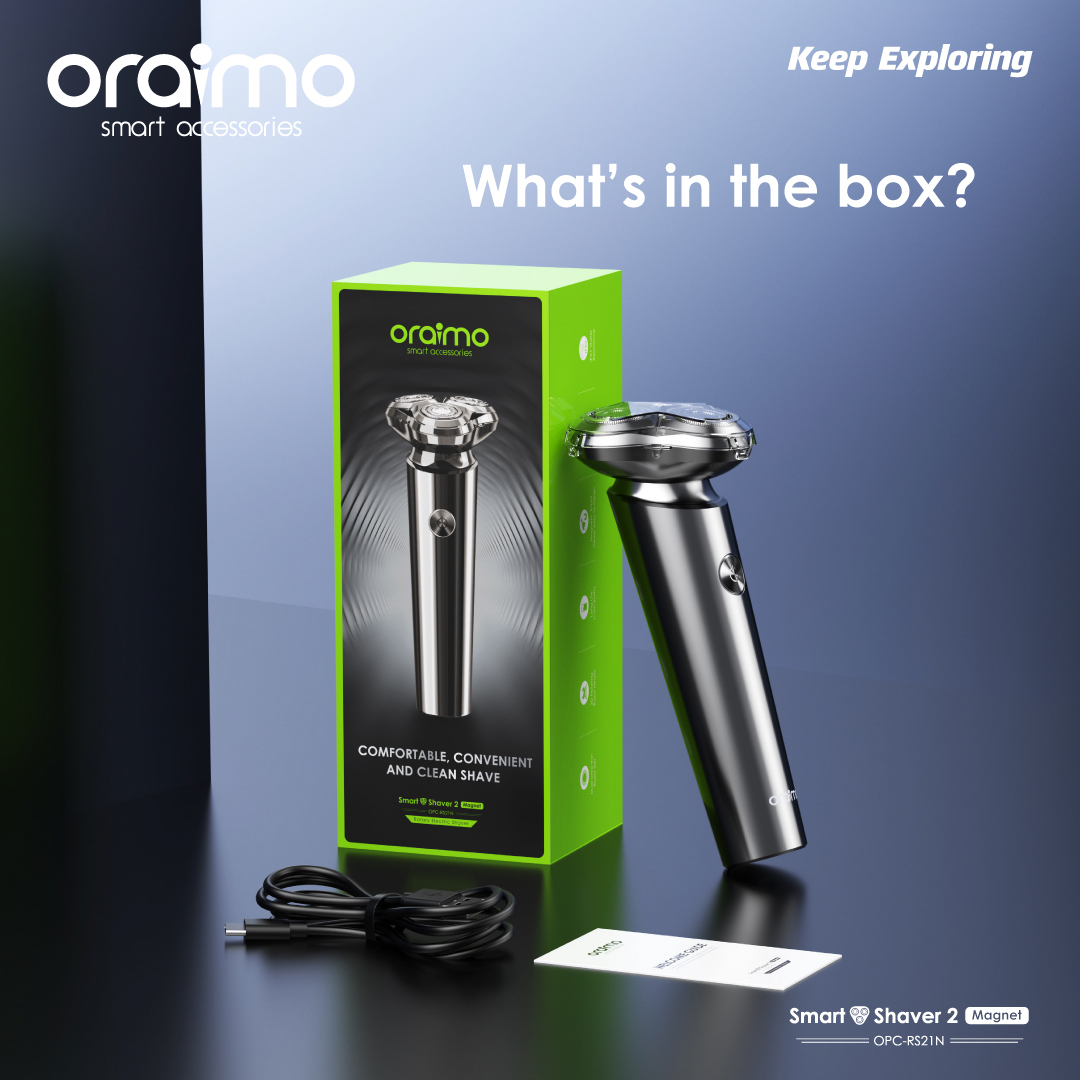 oraimo Smart Shaver 2 Magnet 3D Dual Ultra-thin Shaver OPC-RS21N oraimo Smart Shaver 2 Magnet 3D Dual Ultra thin Shaver opc rs21n 2