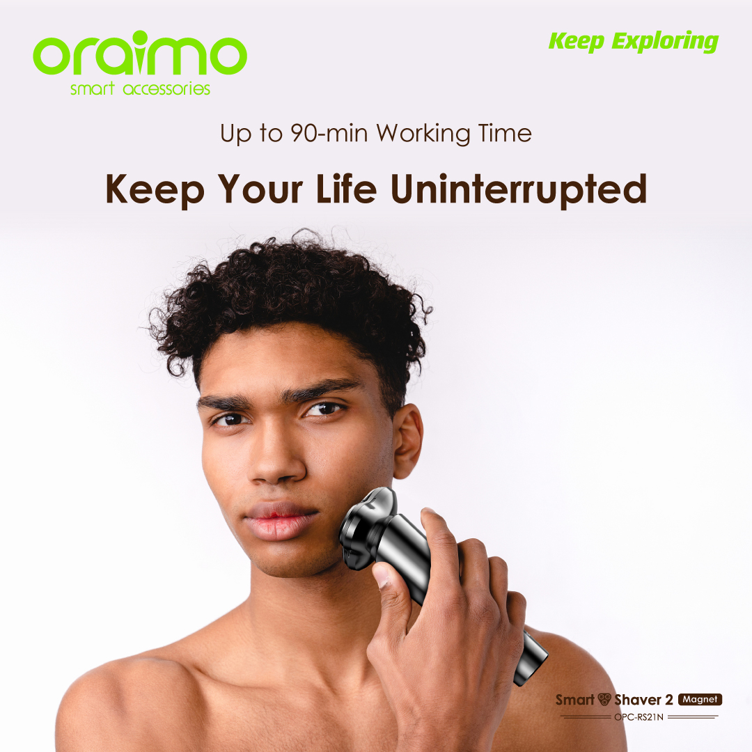 oraimo Smart Shaver 2 Magnet 3D Dual Ultra-thin Shaver OPC-RS21N oraimo Smart Shaver 2 Magnet 3D Dual Ultra thin Shaver opc rs21n 3