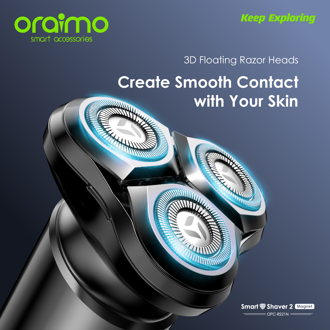 oraimo Smart Shaver 2 Magnet 3D Dual Ultra-thin Shaver OPC-RS21N oraimo Smart Shaver 2 Magnet 3D Dual Ultra thin Shaver opc rs21n 7