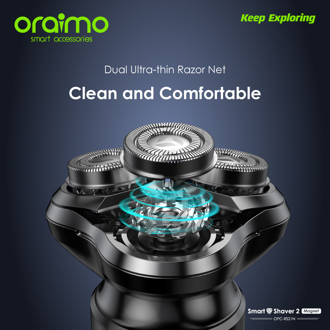 oraimo Smart Shaver 2 Magnet 3D Dual Ultra-thin Shaver OPC-RS21N oraimo Smart Shaver 2 Magnet 3D Dual Ultra thin Shaver opc rs21n 8