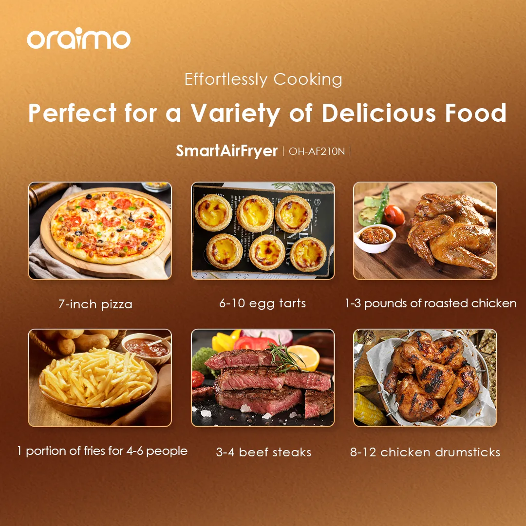 oraimo SmartAirFryer 1500W Cooking Visible Smart Air Fryer OH-AF210N oraimo SmartAirFryer 1500W Cooking Visible Smart Air Fryer af0n 5