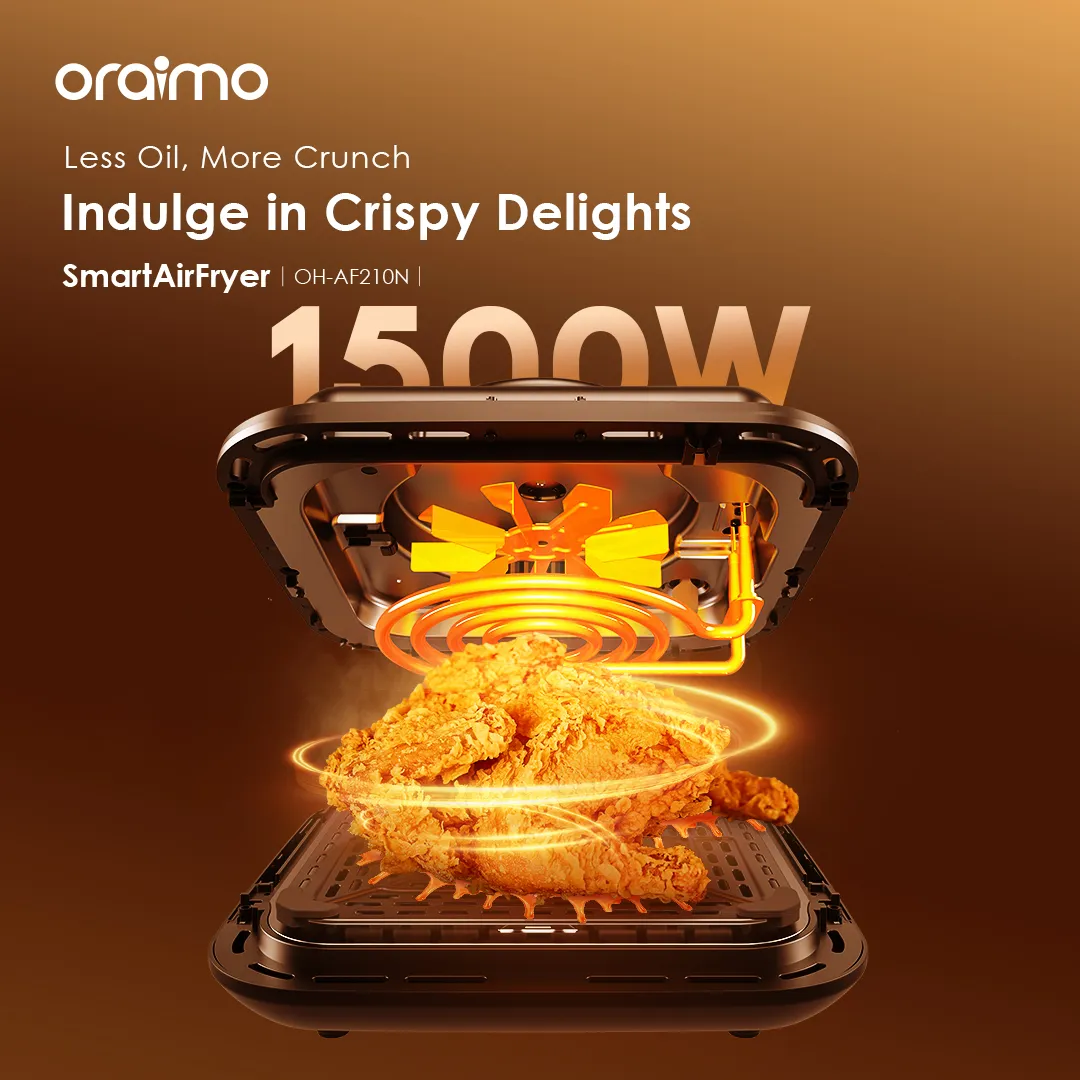 oraimo SmartAirFryer 1500W Cooking Visible Smart Air Fryer OH-AF210N oraimo SmartAirFryer 1500W Cooking Visible Smart Air Fryer af0n 8