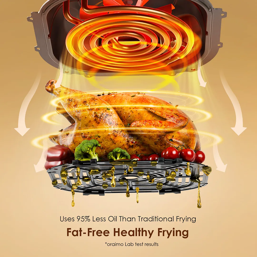 oraimo SmartAirFryer 2 3.5L 1500W Touch Control Air Fryer OAF-201A oraimo SmartAirFryer 2 3.5L 1500W Touch Control Air Fryer oaf 201a2 6