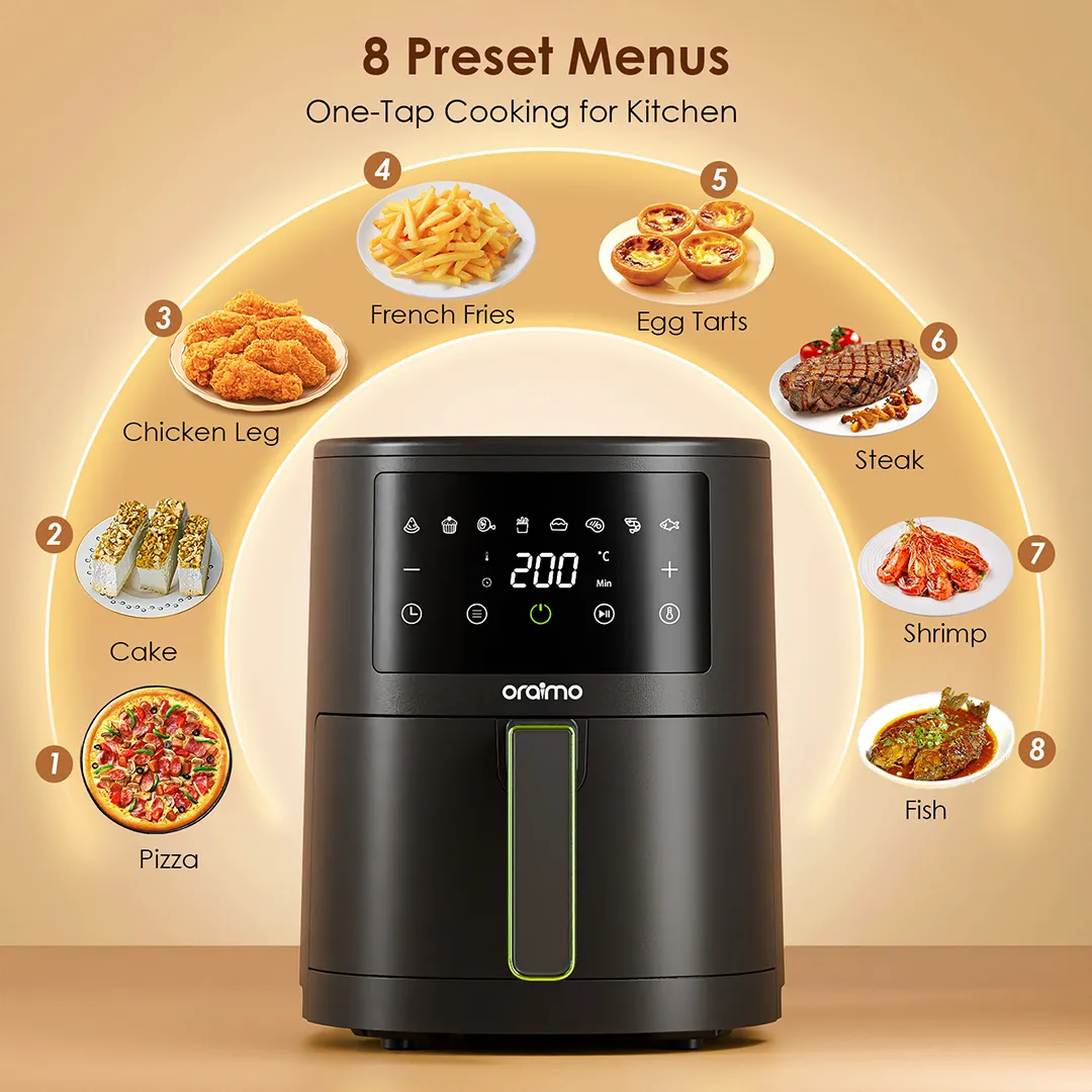 oraimo SmartAirFryer 2 3.5L 1500W Touch Control Air Fryer OAF-201A oraimo SmartAirFryer 2 3.5L 1500W Touch Control Air Fryer oaf 201a2 8