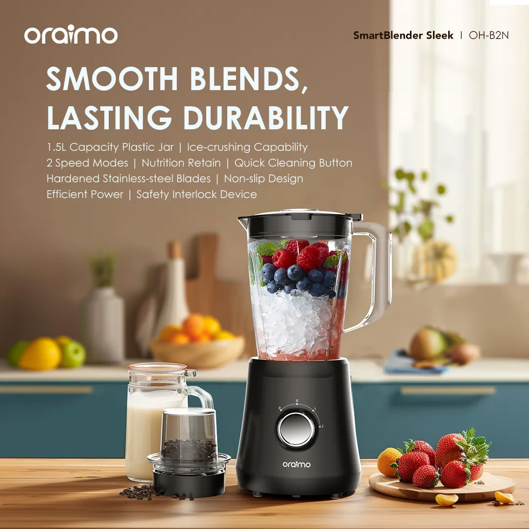 oraimo SmartBlender Sleek 1.5L 2 Speeds Blender OH-B2N oraimo SmartBlender Sleek 1.5L 2 Speeds Blender oh b2 680 1 1