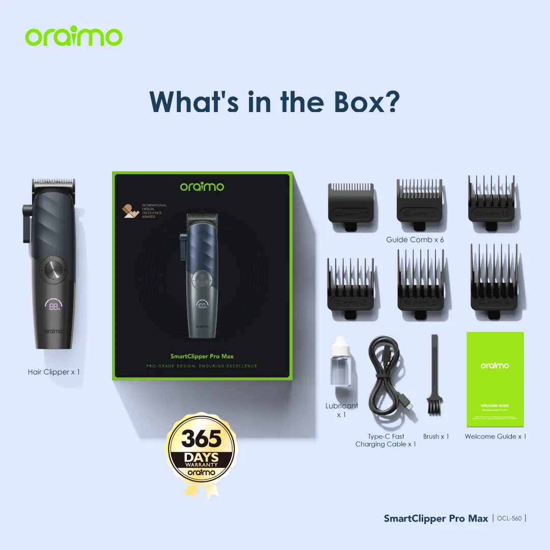 oraimo SmartClipper Pro Max Professional Hair Clipper OCL-560 oraimo SmartClipper Pro Max Professional Hair Clipper ocl 560 2