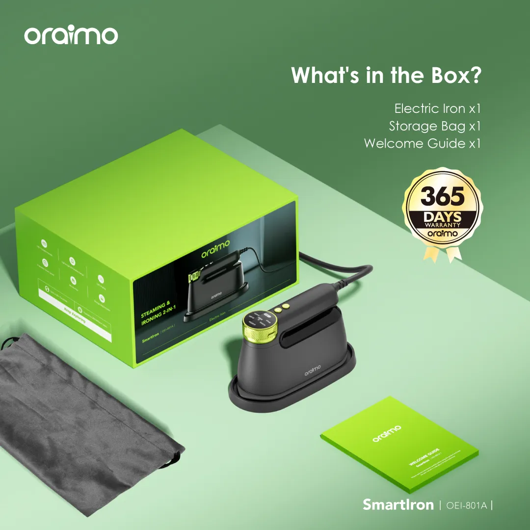 oraimo SmartIron 1740W Portable Electric Iron OEI-801A oraimo SmartIron 1740W Portable Electric Iron oei 801a 2