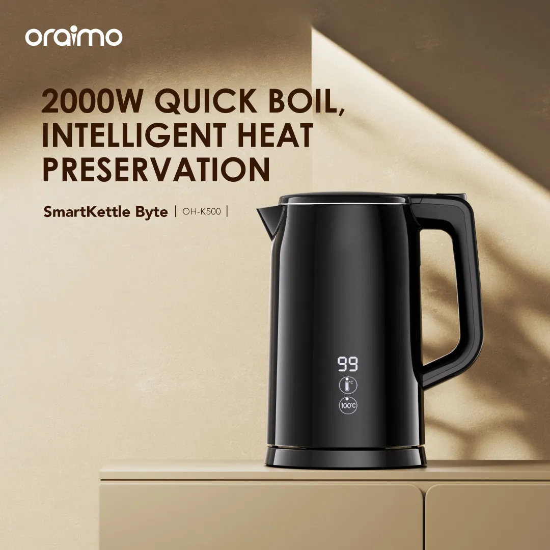 oraimo SmartKettle Byte 2000W 304 Stainless Steel Electric Kettle OH-K500 oraimo SmartKettle Byte 2000W 304 Stainless Steel Electric Kettle oh k500 1