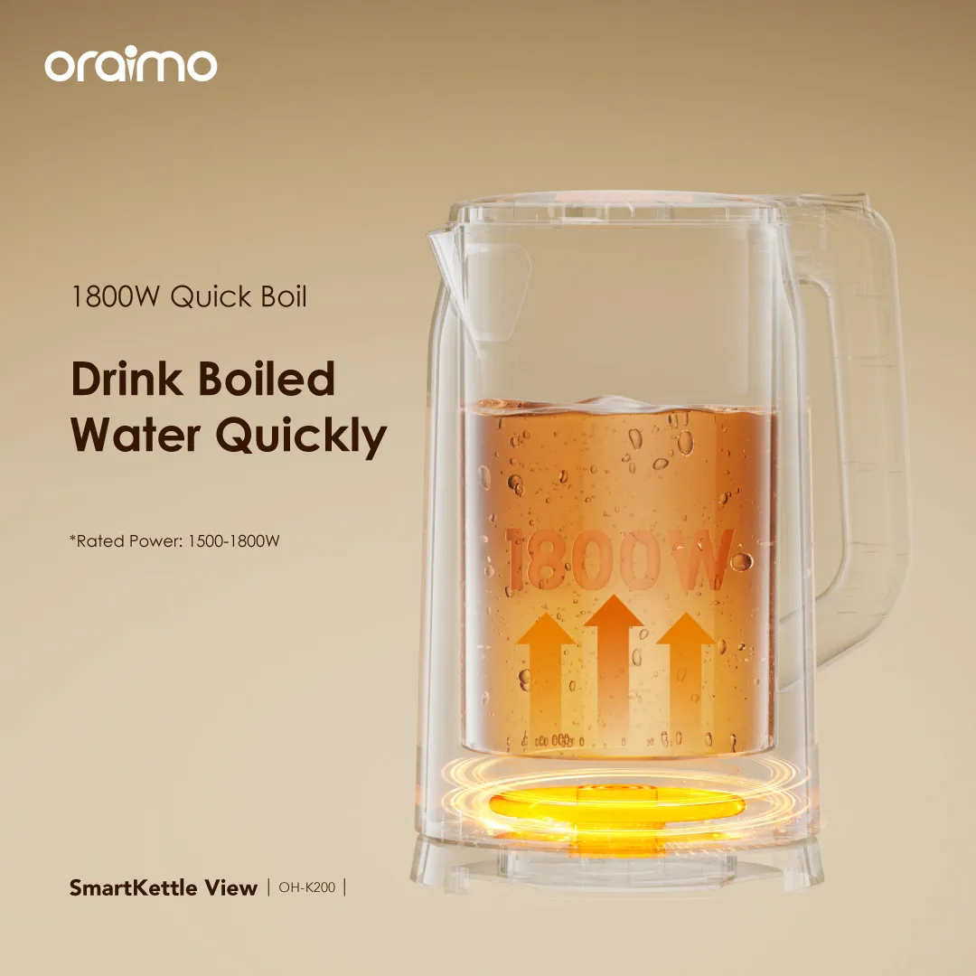 oraimo SmartKettle View 1.7L 304 Stainless Steel Electric Kettle OH-K200 oraimo SmartKettle View 1.7L 304 Stainless Steel Electric Kettle oh k200 9