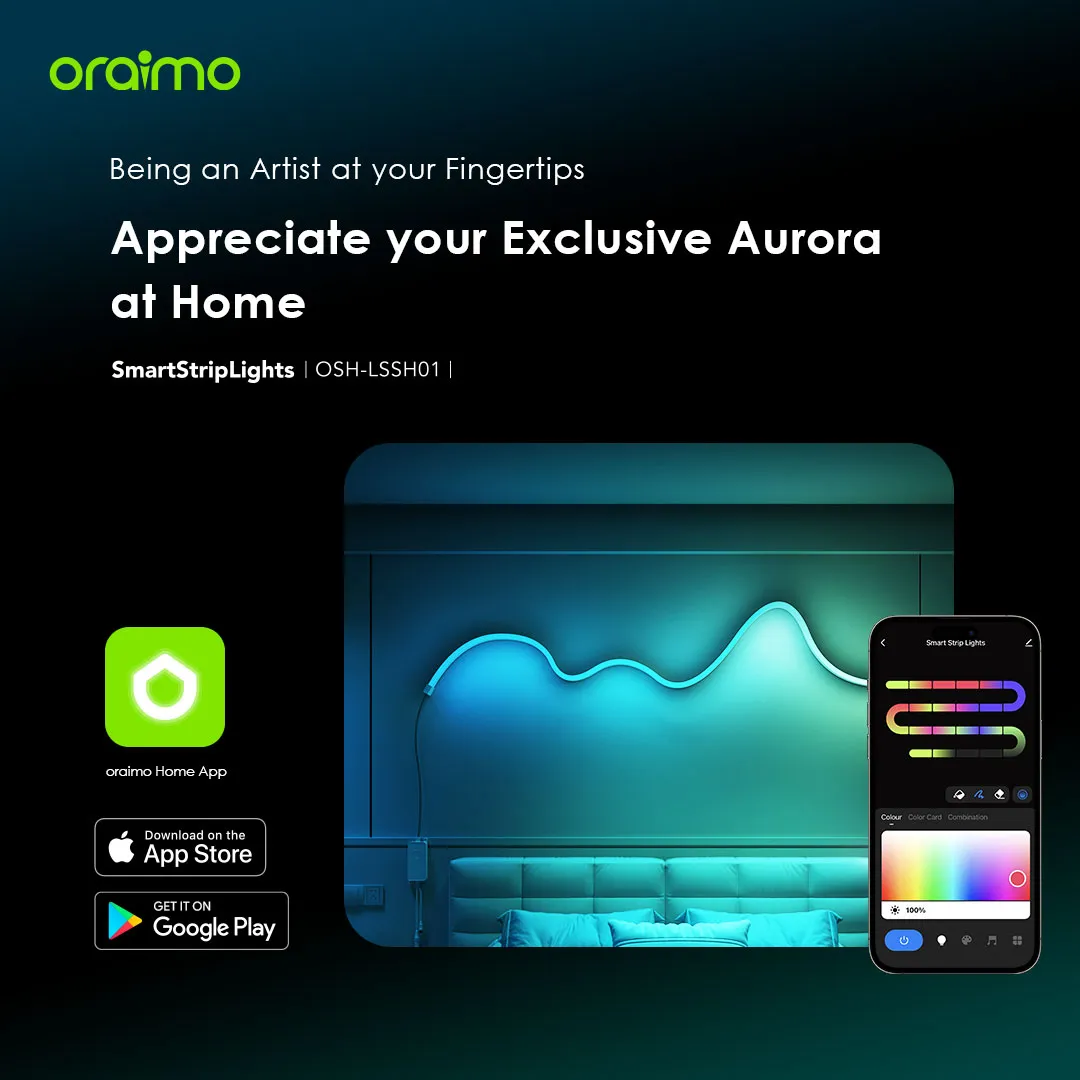 oraimo SmartStripLights 2M Colorful Smart Strip Lights OSH-LSSH01 oraimo SmartStripLights 2M Colorful Smart Strip Lights 7