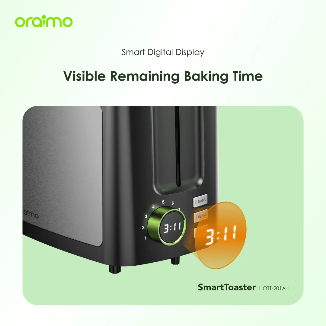 oraimo SmartToaster 950W 9-Shade 3-in-1 Toaster OTT-201A oraimo SmartToaster 950W 9 Shade 3 in 1 Toaster ott 201a 5
