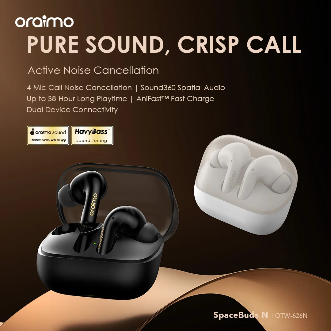 oraimo SpaceBuds N ANC True Wireless Earbuds OTW-626N oraimo SpaceBuds N ANC True Wireless Earbuds otw 626n 1