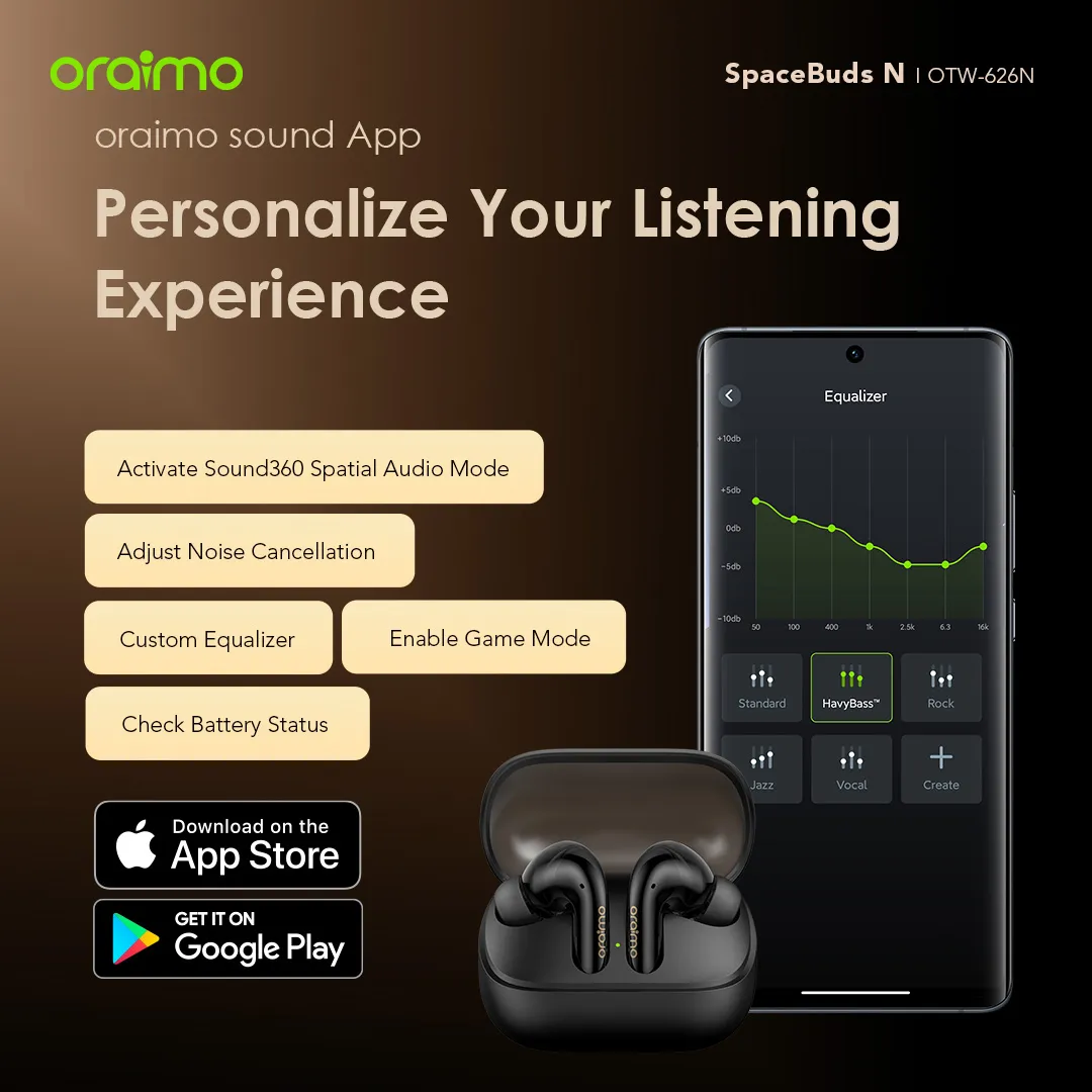oraimo SpaceBuds N ANC True Wireless Earbuds OTW-626N oraimo SpaceBuds N ANC True Wireless Earbuds otw 626n 2