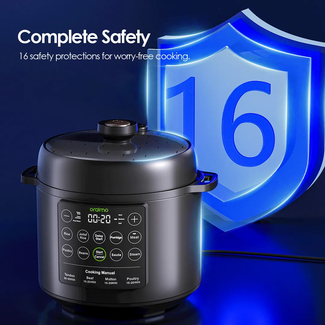 oraimo TenderPot 6L 1000W Electric Pressure Cooker OEC-201A oraimo TenderPot OEC 201A Complete Safety