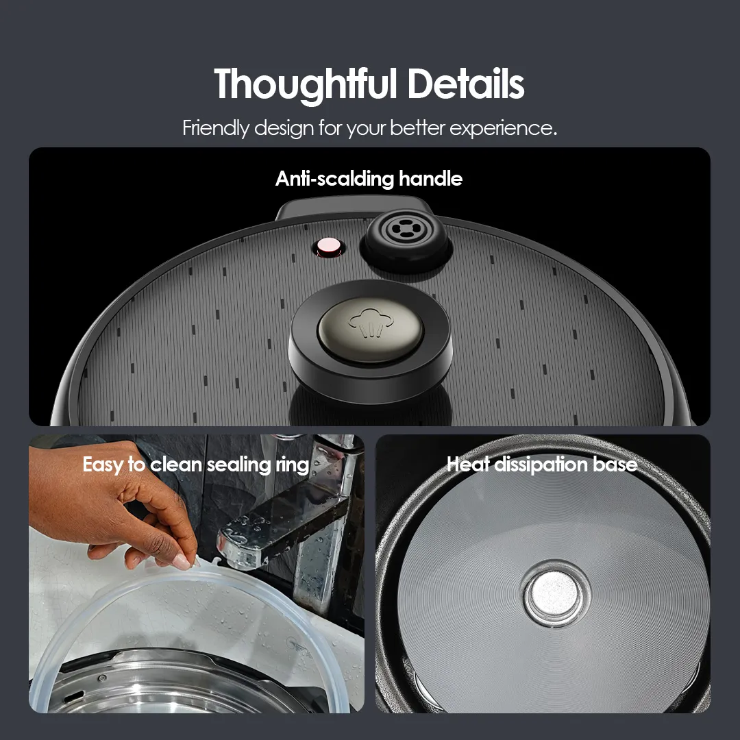 oraimo TenderPot 6L 1000W Electric Pressure Cooker OEC-201A oraimo TenderPot OEC 201A Thoughtful Details