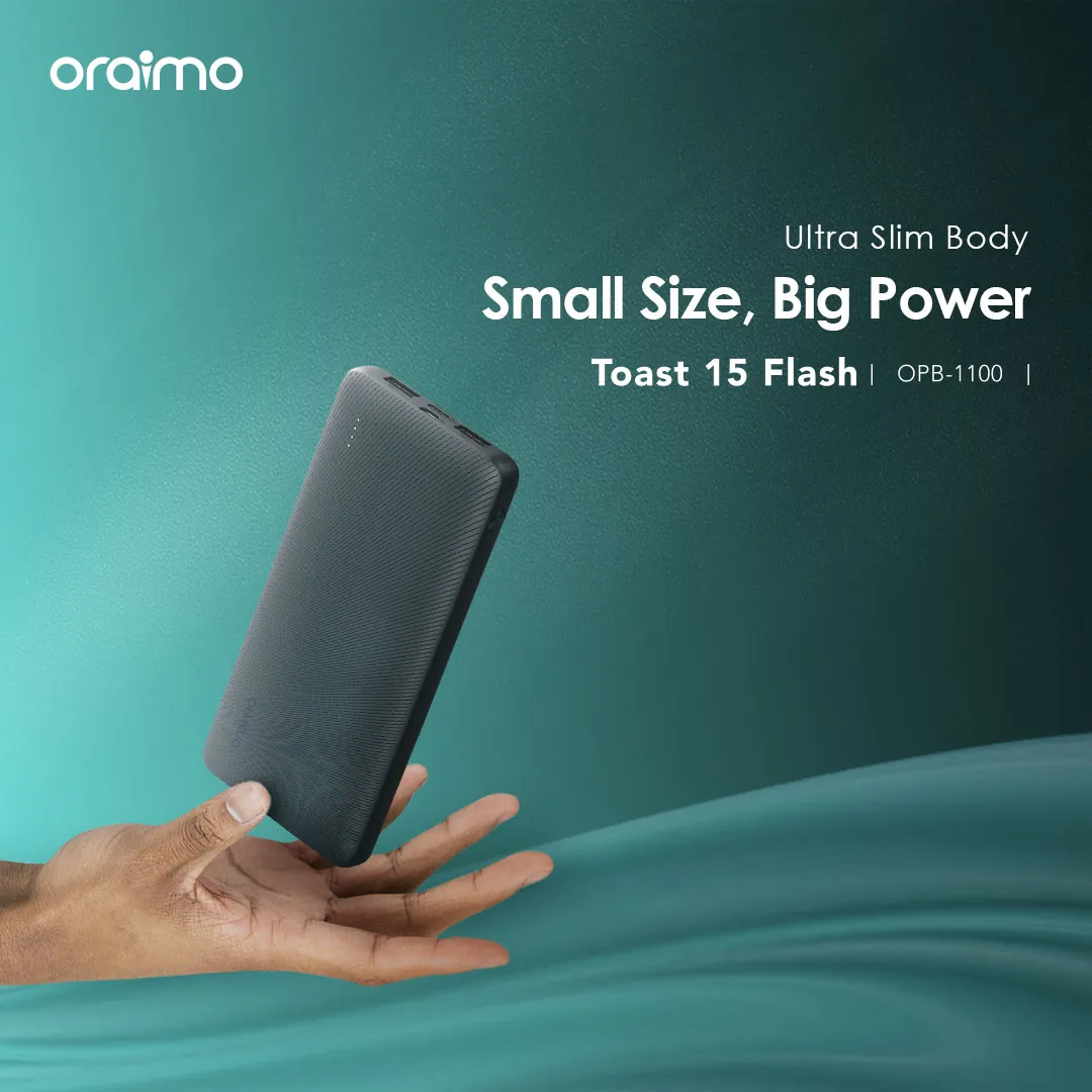Oraimo Toast 15 Flash 10000mAh Power Banks Type-C In & Out OPB-1100 oraimo Toast 15 Flash 10000mAh OPB 1100 6