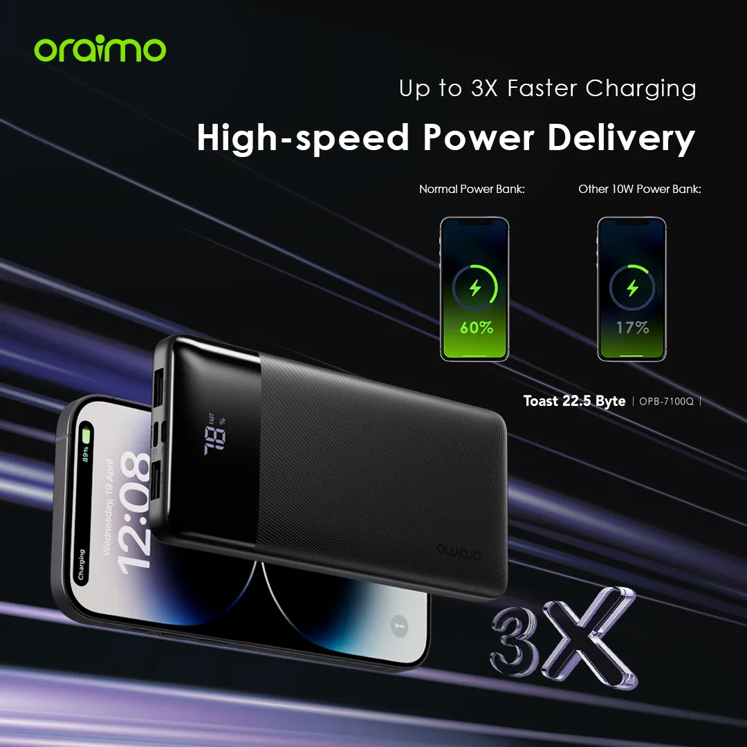 oraimo Toast 22.5 Byte 10000mAh 22.5W Power Bank OPB-7100Q oraimo Toast 22.5 Byte 10000mAh 22.5W Power Bank OPB 7100Q 2 11