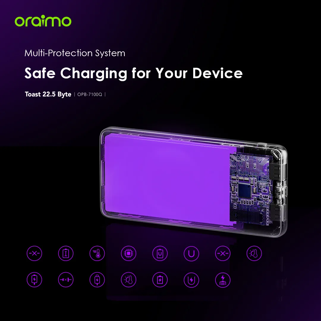 oraimo Toast 22.5 Byte 10000mAh 22.5W Power Bank OPB-7100Q oraimo Toast 22.5 Byte 10000mAh 22.5W Power Bank OPB 7100Q 2 3
