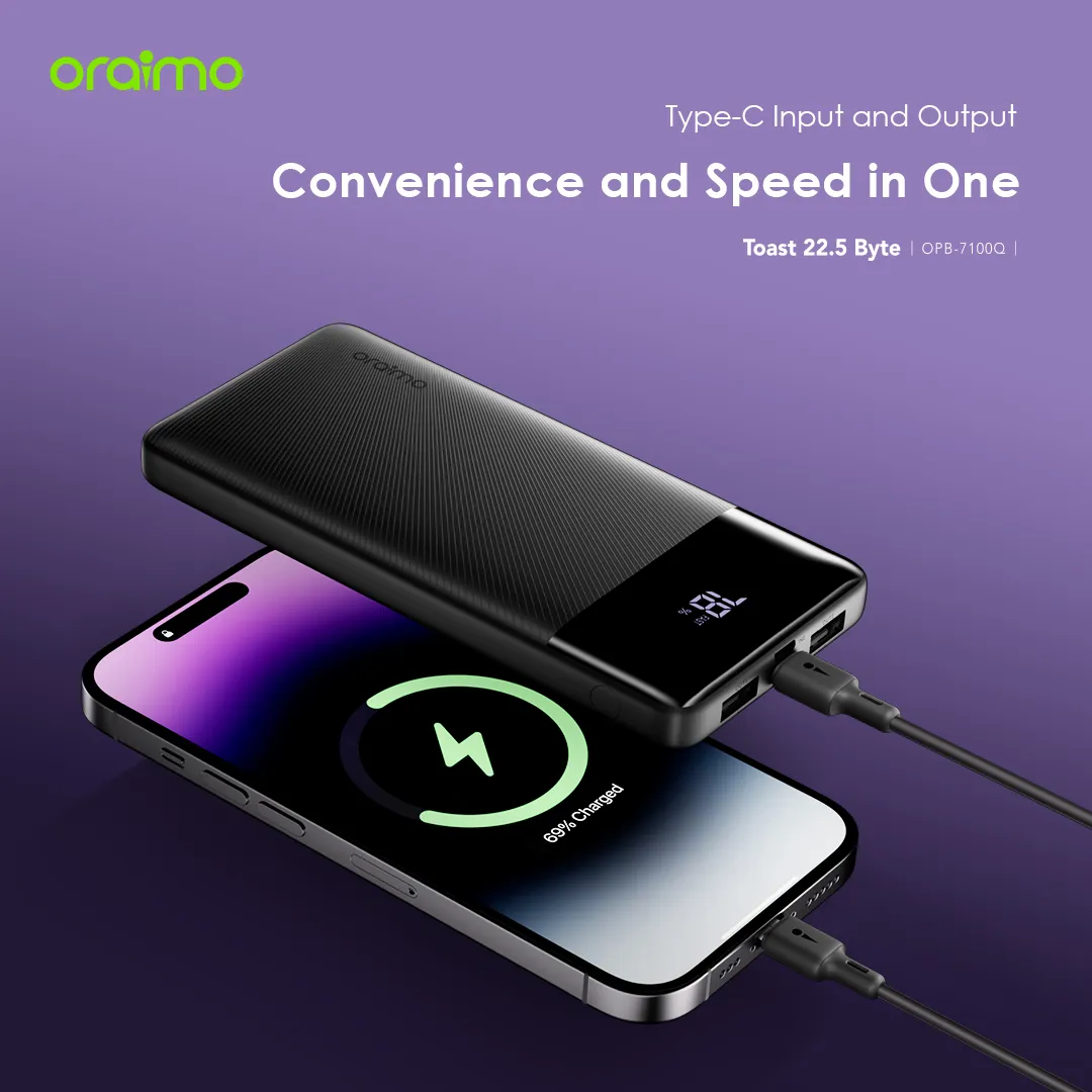 oraimo Toast 22.5 Byte 10000mAh 22.5W Power Bank OPB-7100Q oraimo Toast 22.5 Byte 10000mAh 22.5W Power Bank OPB 7100Q 2 8