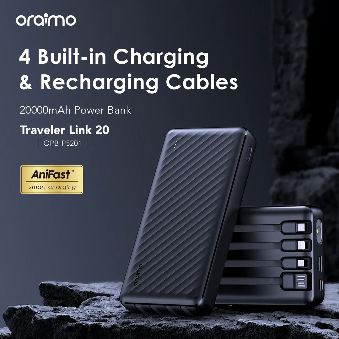 oraimo Traveler Link 20 20000mAh 12W Power Bank OPB-P5201 oraimo Traveler Link 20 20000mAh 12W Power Bank opb p5201 1