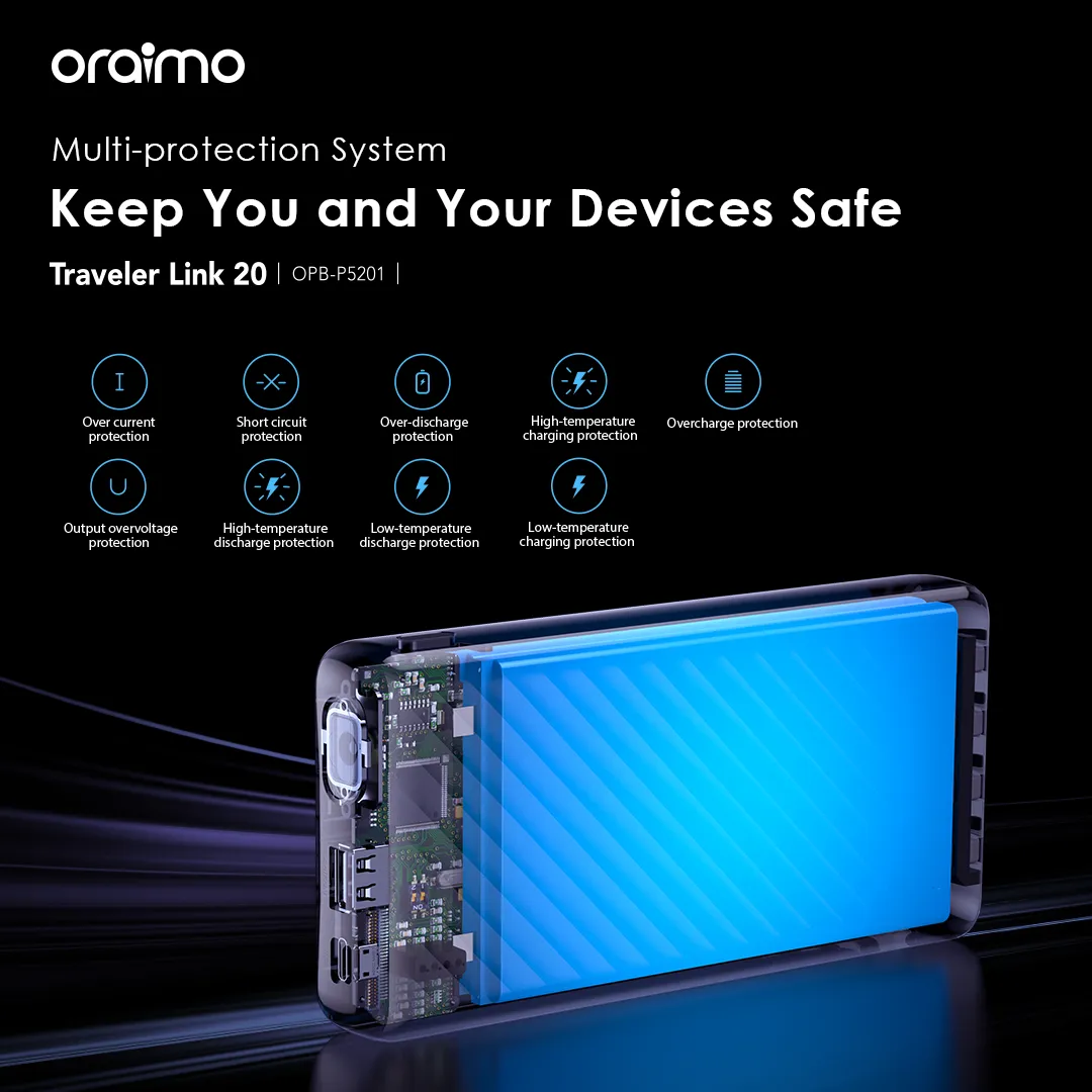oraimo Traveler Link 20 20000mAh 12W Power Bank OPB-P5201 oraimo Traveler Link 20 20000mAh 12W Power Bank opb p5201 2