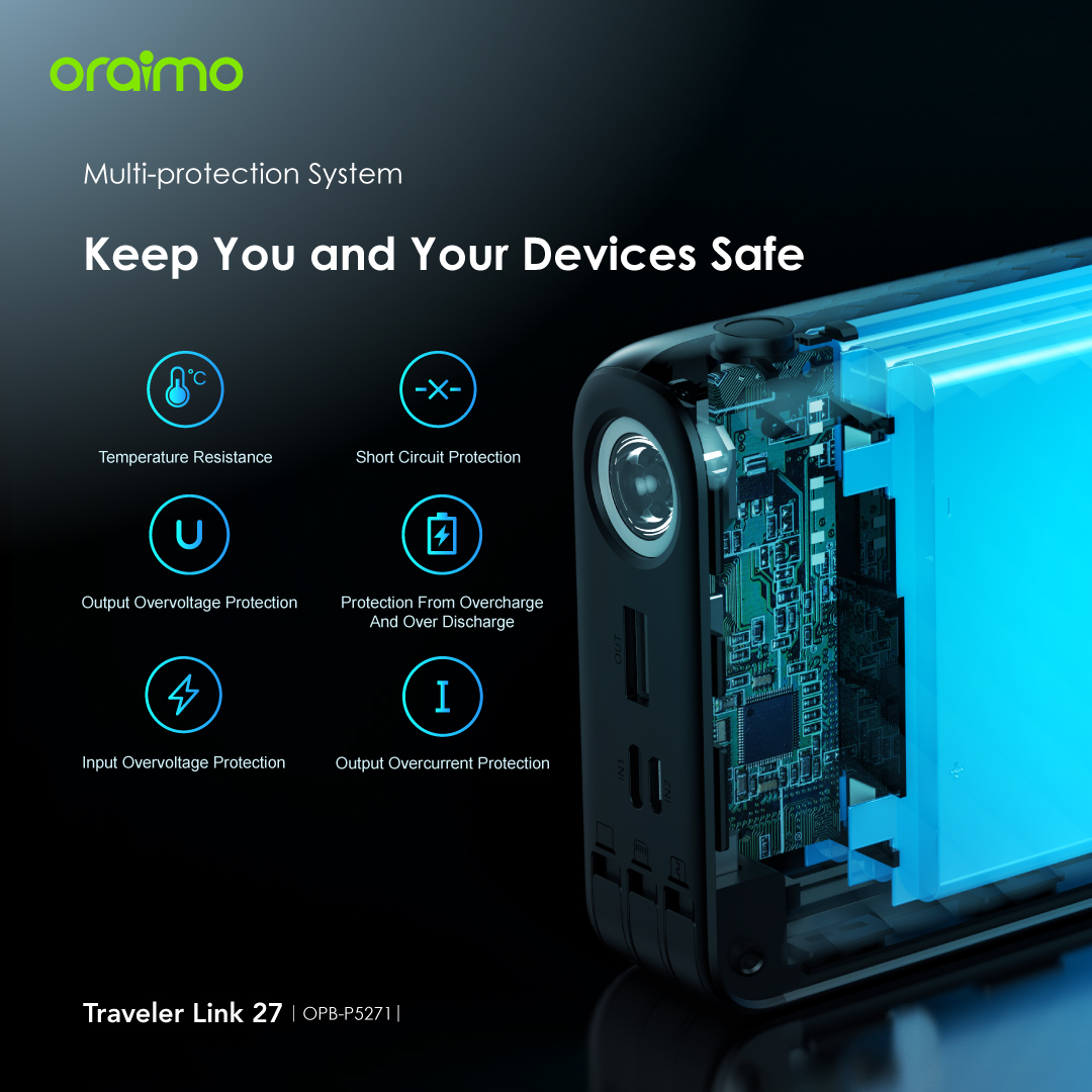 oraimo Traveler Link 27 27000mAh 12W Power Bank OPB-P5271 oraimo Traveler Link 27 27000mAh 12W Power Bank OPB P5217 2