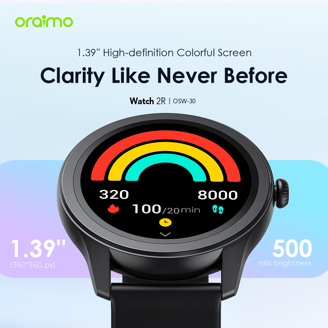 oraimo Watch 2R 1.39" TFT IP68 Smart Watch OSW-30 oraimo Watch 2R 1.39 TFT IP68 Smart Watch osw 30 11