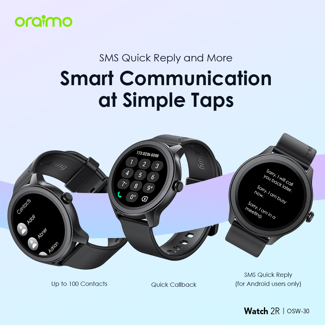 oraimo Watch 2R 1.39" TFT IP68 Smart Watch OSW-30 oraimo Watch 2R 1.39 TFT IP68 Smart Watch osw 30 8