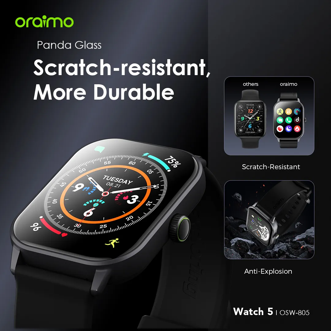oraimo Watch 5 2.01" HD Panda Glass 1ATM Smart Watch OSW-805 oraimo Watch 5 2.01 HD Panda Glass 1ATM Smart Watch osw 805 10