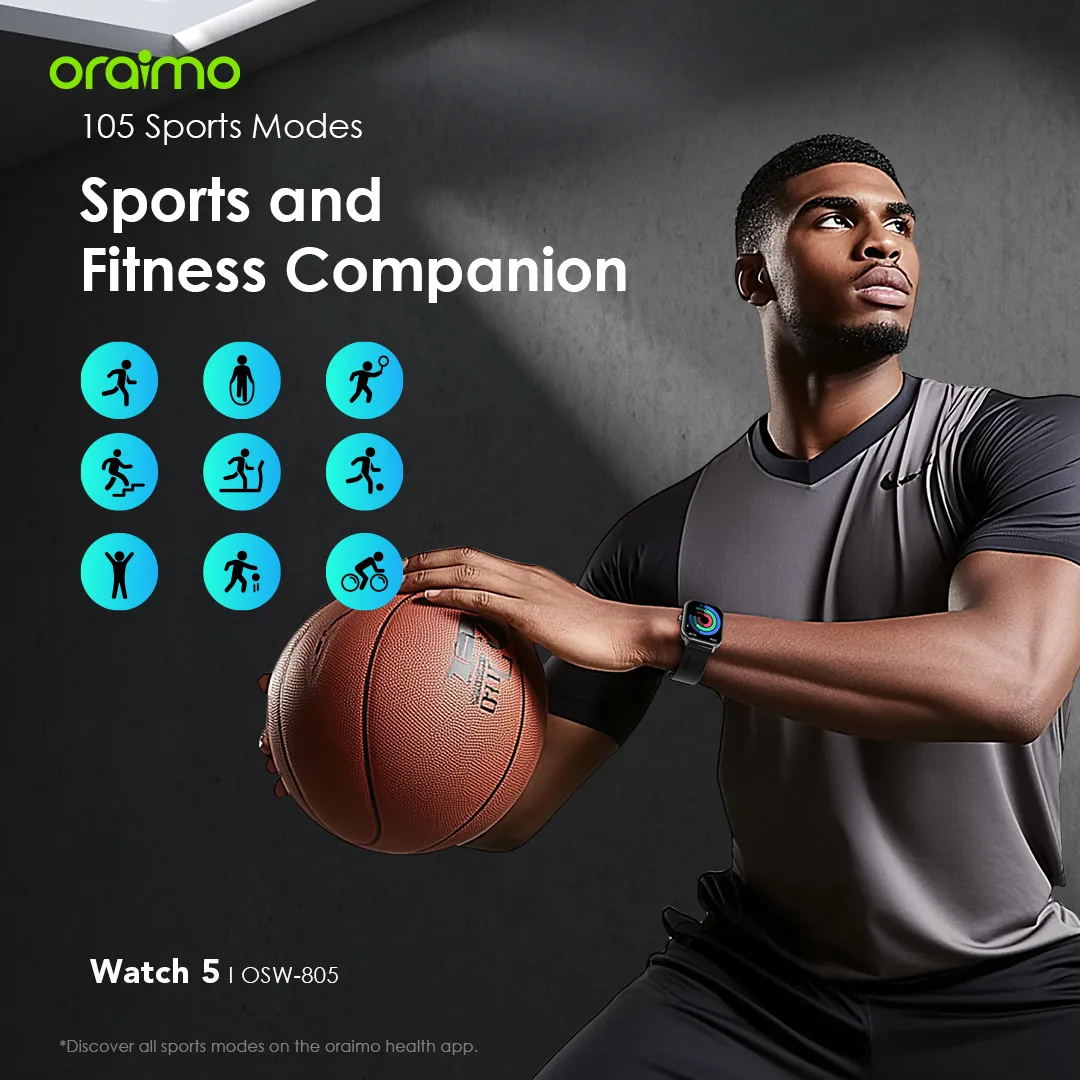 oraimo Watch 5 2.01" HD Panda Glass 1ATM Smart Watch OSW-805 oraimo Watch 5 2.01 HD Panda Glass 1ATM Smart Watch osw 805 6