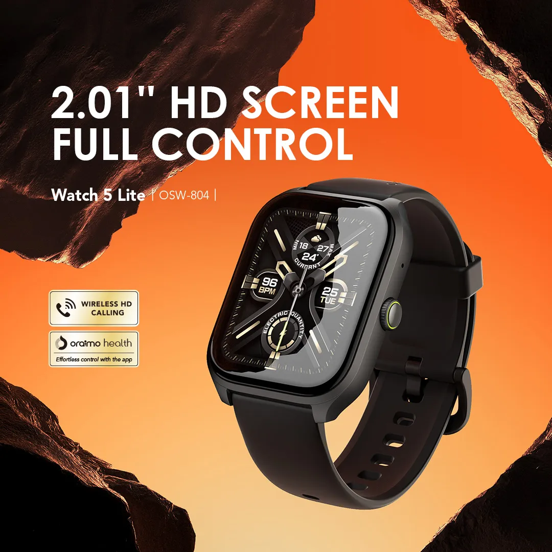 oraimo Watch 5 Lite 2.01" HD IP68 Smart Watch OSW-804 oraimo Watch 5 Lite 2.01 HD IP68 Smart Watch osw 804 1
