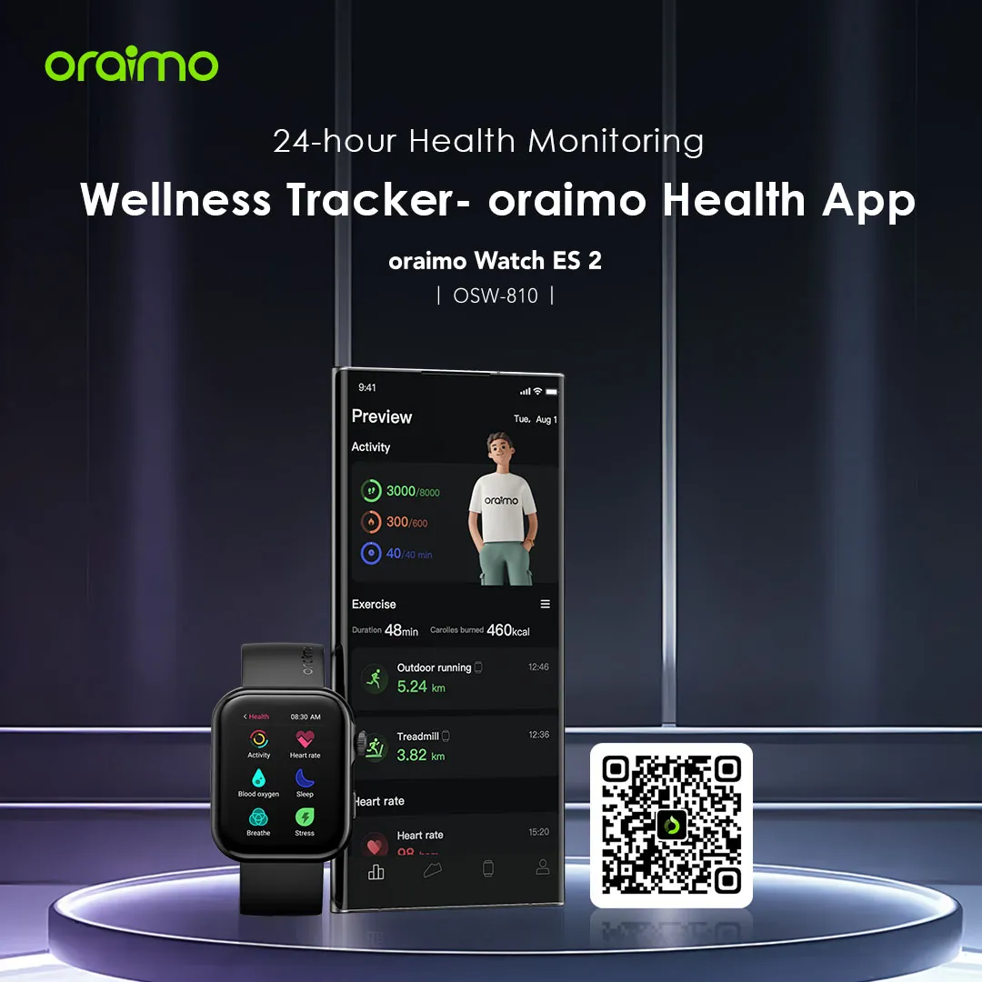 oraimo Watch ES 2 1.95″ AMOLED IP68 Smart Watch OSW-810 oraimo Watch ES 2 1.95″ AMOLED IP68 Smart Watch osw 810 10