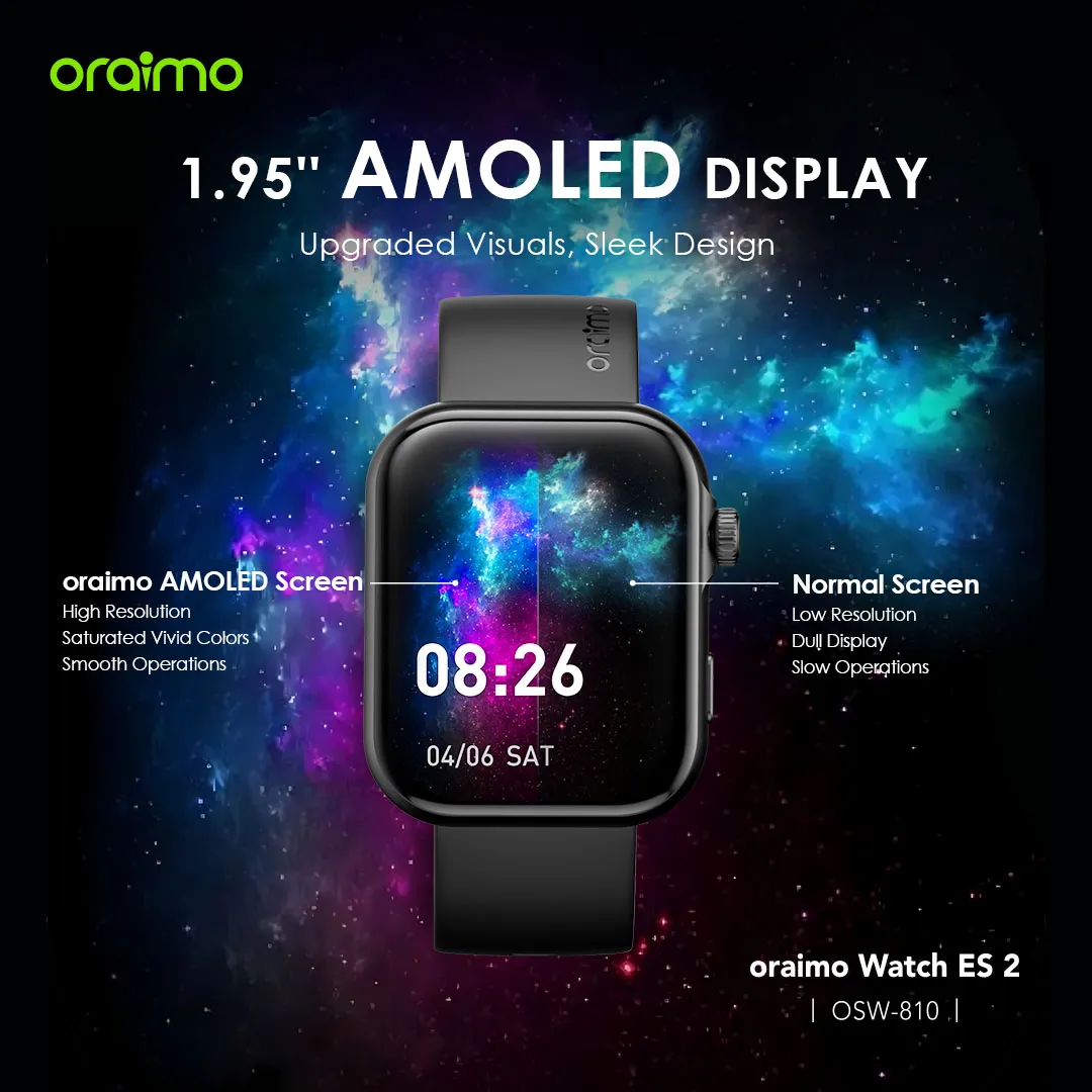 oraimo Watch ES 2 1.95″ AMOLED IP68 Smart Watch OSW-810 oraimo Watch ES 2 1.95″ AMOLED IP68 Smart Watch osw 810 11