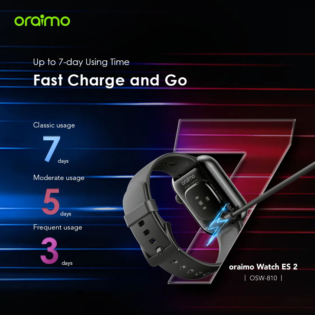 oraimo Watch ES 2 1.95″ AMOLED IP68 Smart Watch OSW-810 oraimo Watch ES 2 1.95″ AMOLED IP68 Smart Watch osw 810 5