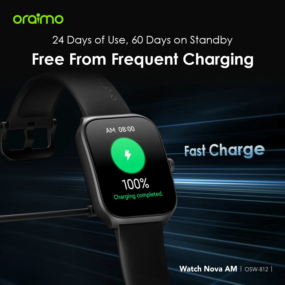 oraimo Watch Nova AM 2.01 AMOLED Screen Curved Cover Smart Watch OSW-812 oraimo Watch Nova AM 2.01 AMOLED Screen Curved Cover Smart Watch osw 812 7