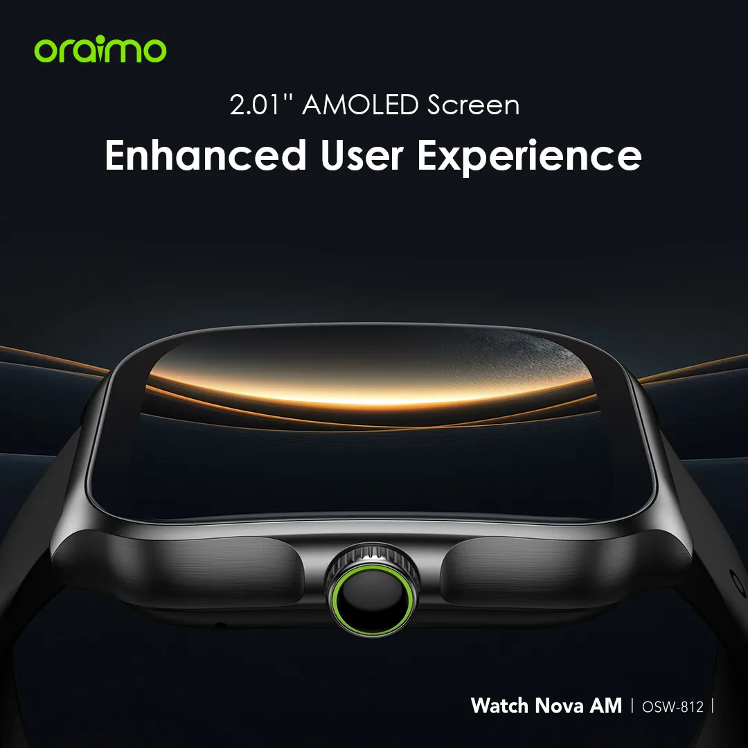 oraimo Watch Nova AM 2.01 AMOLED Screen Curved Cover Smart Watch OSW-812 oraimo Watch Nova AM 2.01 AMOLED Screen Curved Cover Smart Watch osw 812 9