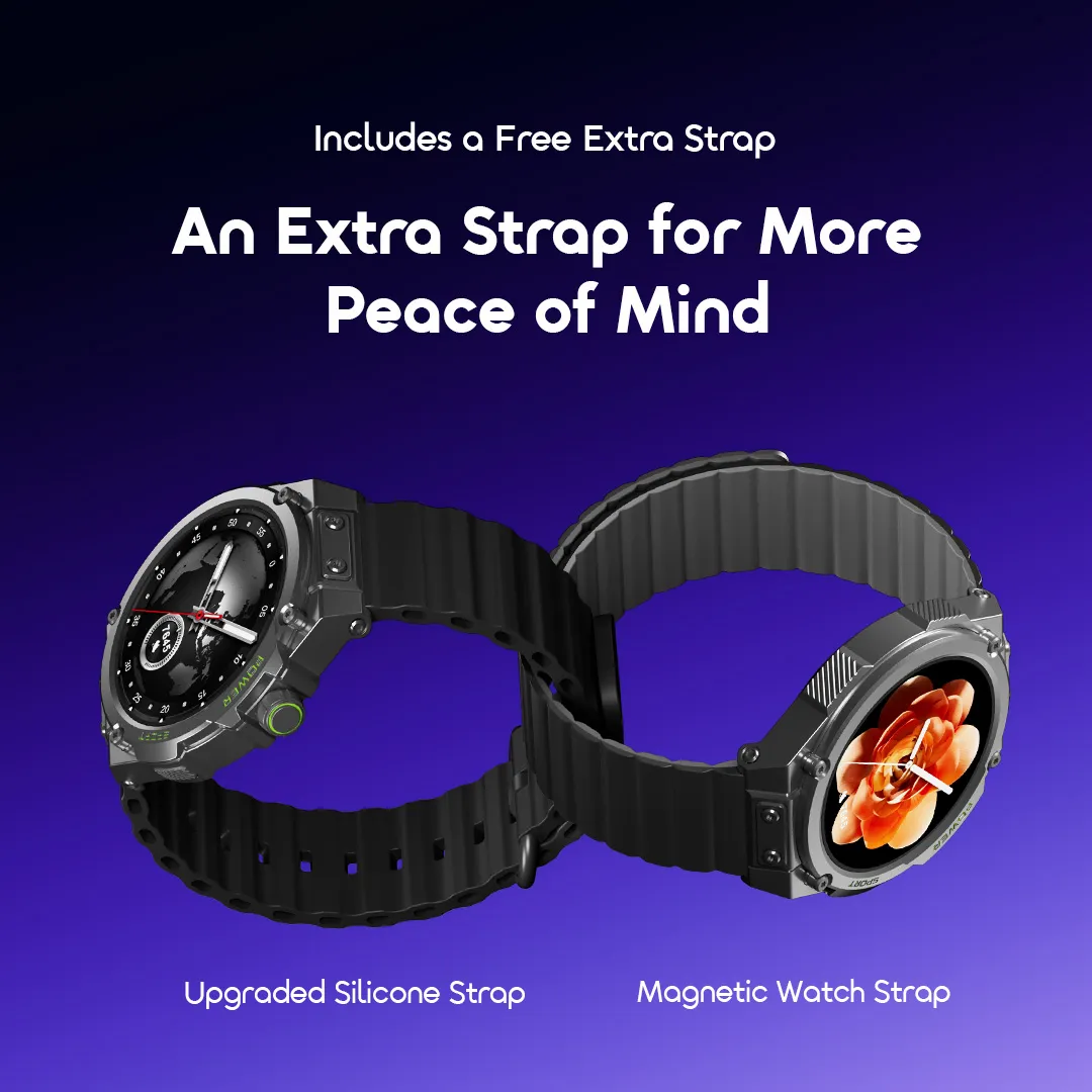 oraimo Watch Nova RV 1.39" HD Video Watch Faces IP68 Smart Watch OSW-822N oraimo Watch Nova RV OSW 822N Includes a Free Extra Strap