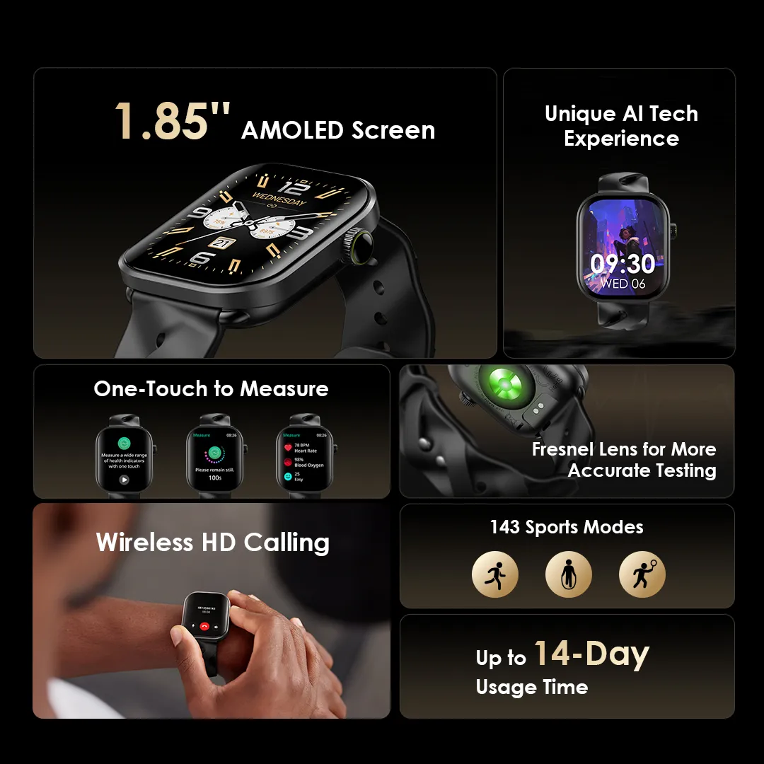 oraimo Watch Pro AM 1.85″ AMOLED IP68 Smart Watch OSW-811H oraimo Watch Pro AM 1.85″ AMOLED IP68 Smart Watch osw 811h 12