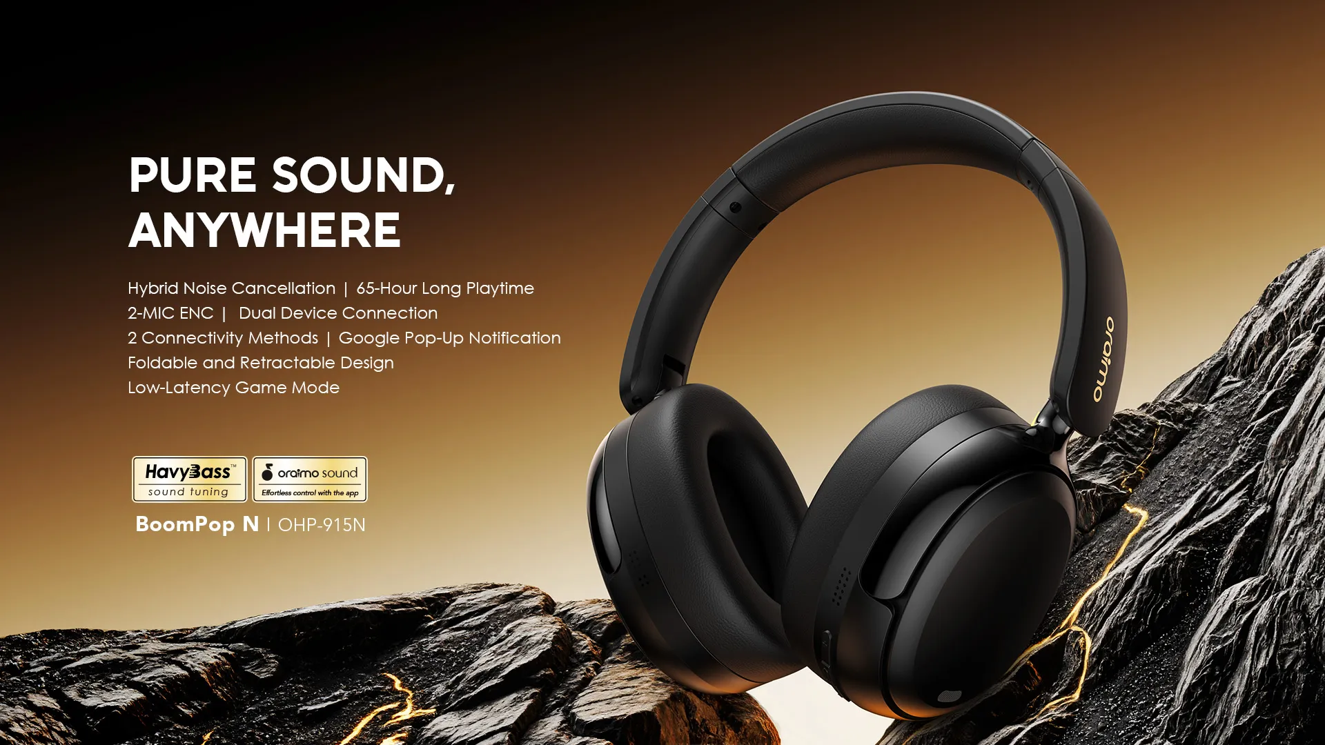 oraimo BoomPop N Wireless Headphones OHP-915N oraimo Wireless Headphones BoomPop N OHP 915N 1