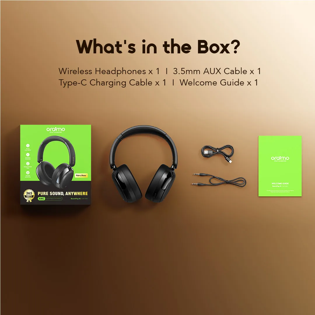 oraimo BoomPop N Wireless Headphones OHP-915N oraimo Wireless Headphones BoomPop N OHP 915N in Box 12