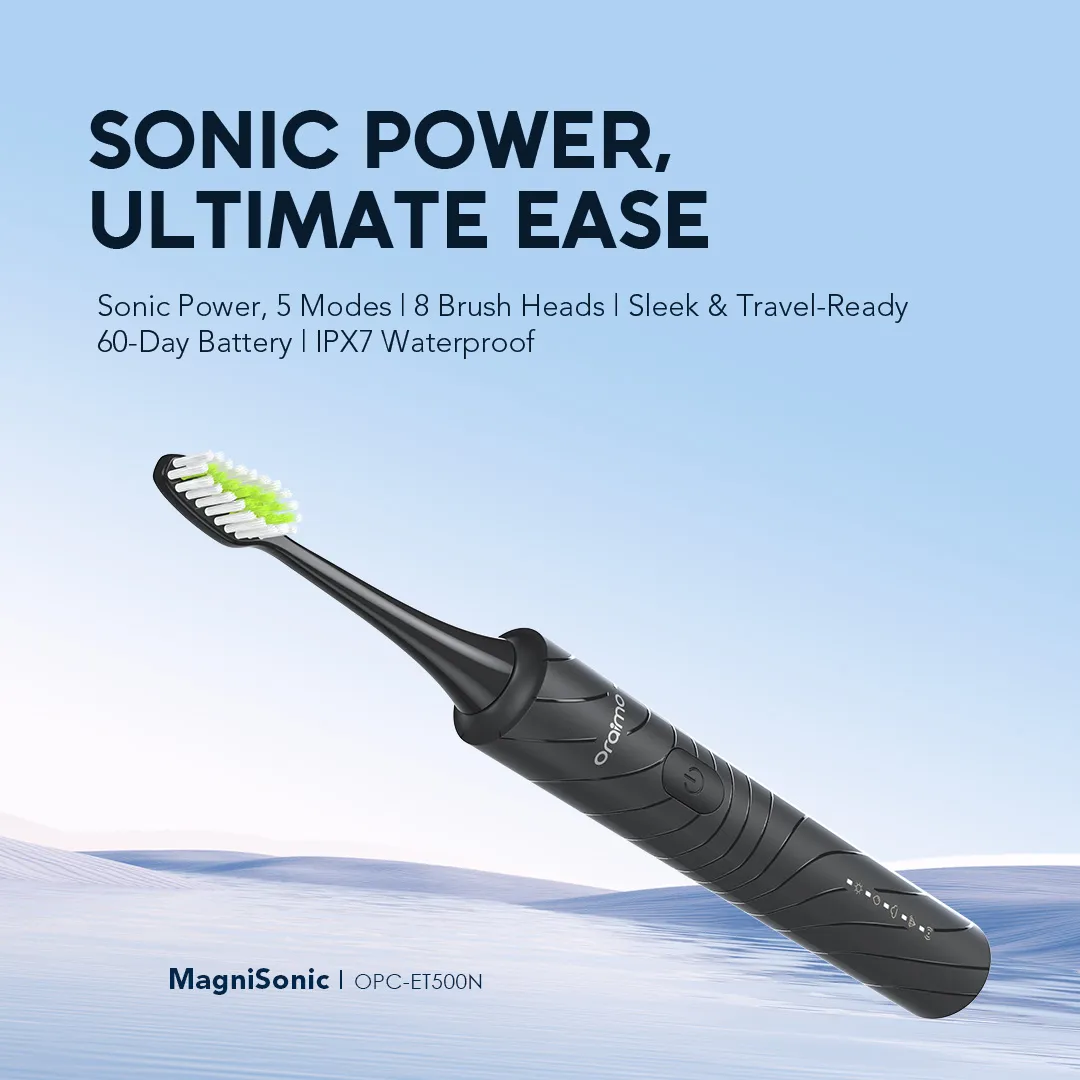 oraimo Magnisonic Sonic Power Electric Toothbrush OPC-ET500N oraimo electric teethbrush magnisonic opc et500n features 1