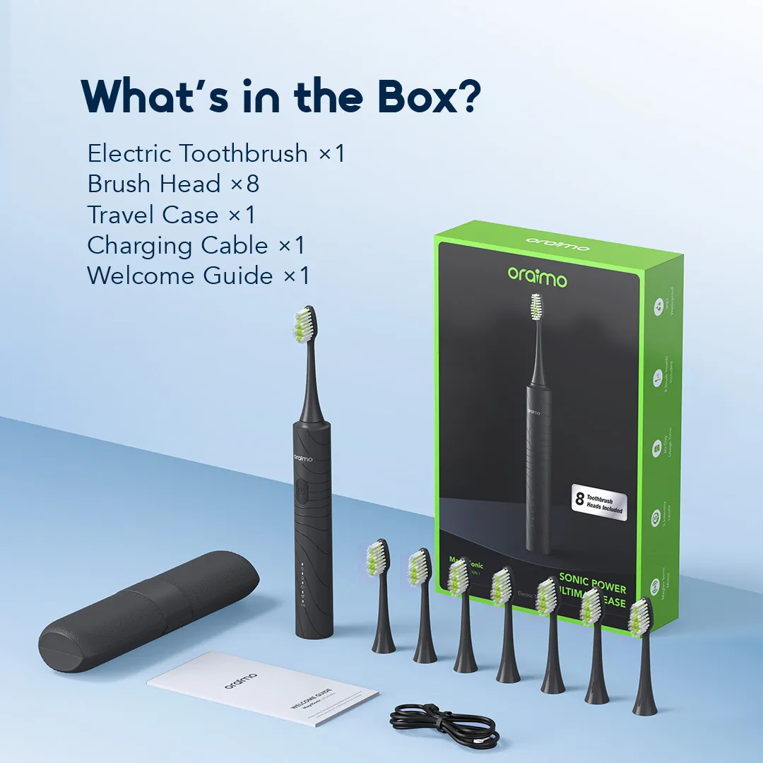 oraimo Magnisonic Sonic Power Electric Toothbrush OPC-ET500N oraimo electric toothbrush magnisonic opc et500n in the box 7