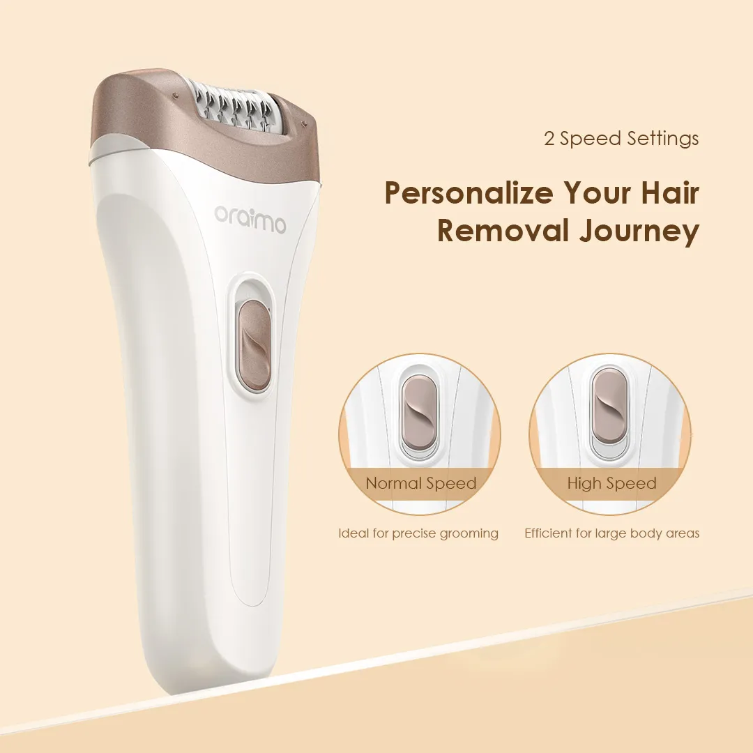 oraimo SilkSmooth Women Hair Removal Epilator OBE-210N oraimo epilator silksmooth obe 210n 2 speed settings 3